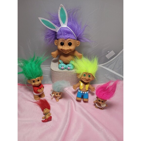 Lot Of 6 Troll Dolls - Picture 1 of 11